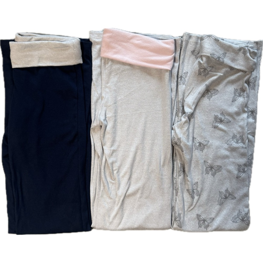 Hollister Women's Super Soft Fold Over Sleep PJ Pants NWT! Bundle of 3 Sz S Tall